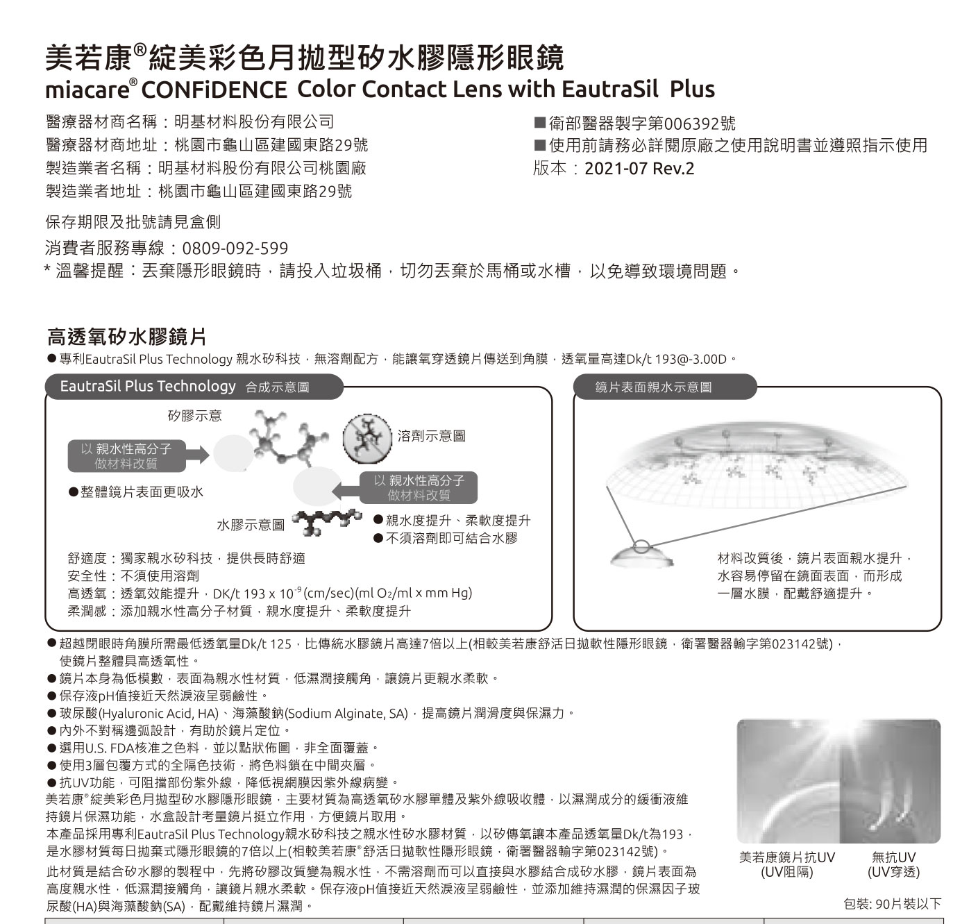 miacare美若康-綻美彩色月拋型矽水凝膠隱形眼鏡